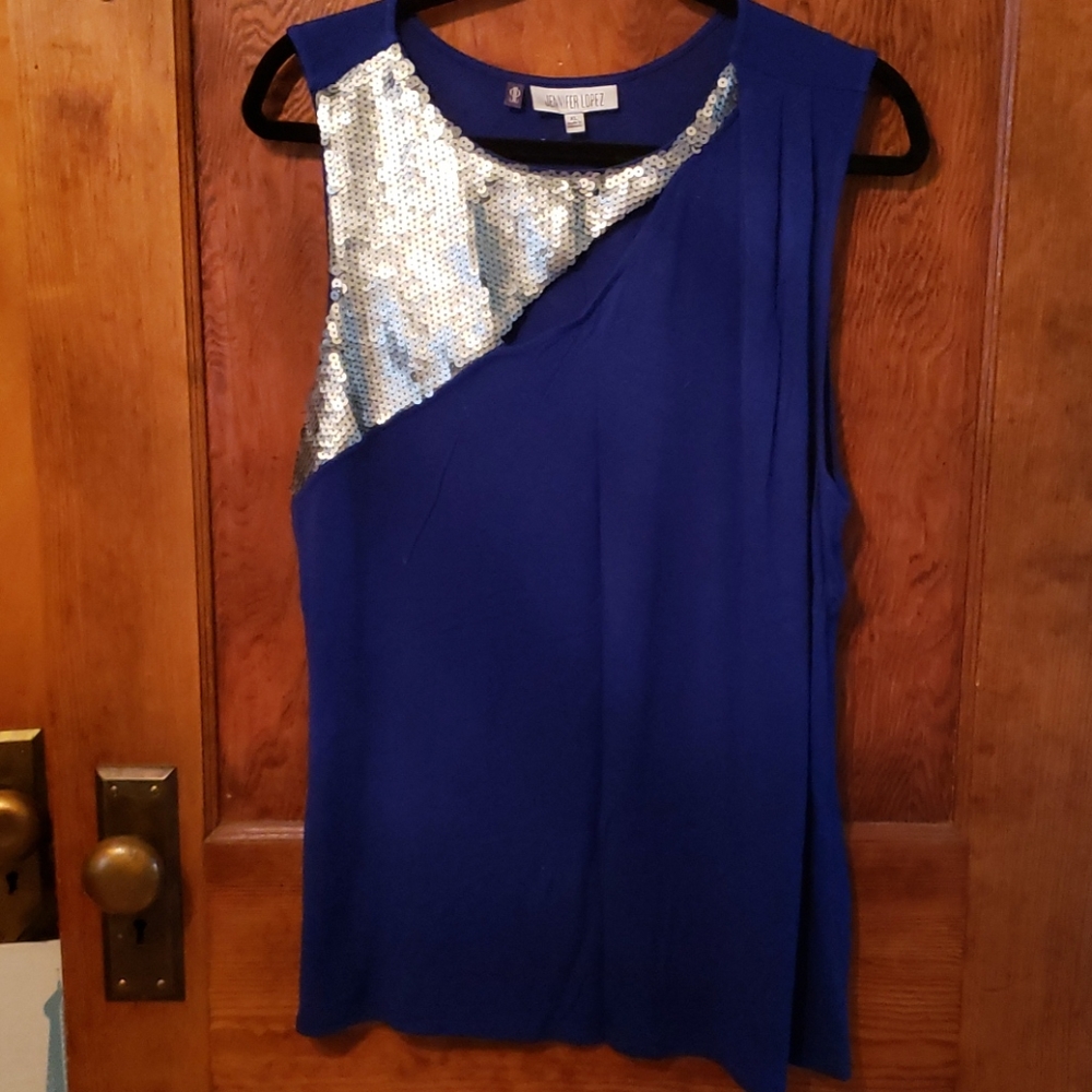 Blue Jennifer Lopez Top